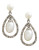 Fine Jewellery 10K White Gold Diamond And 7mm to 5mm Pearl Earrings - PEARL