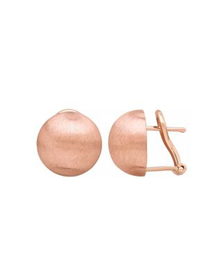 Fine Jewellery 14K Rose Gold Satin Button Earrings - PINK GOLD