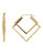Fine Jewellery 14K Gold Double-Square Hoops - YELLOW GOLD