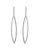 Effy 14K White Gold and Diamond Open Drop Earrings - WHITE GOLD