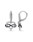 Concerto Diamond and Sterling Silver Infinity Leverback Earrings - DIAMOND