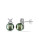 Concerto .2 CT Round and Parallel Baguette Diamonds TW 9.5 - 10 MM Black Tahitian Pearl Ear Pin 14k White Gol - BLACK