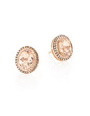 Effy 14k Rose Gold Blush Morganite and Diamond Earrings - MULTI