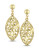 Fine Jewellery 14K Gold Cut-Out Leaf Drop Earrings - GOLD