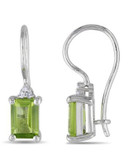 Concerto Sterling Silver and 0.03 TCW Diamond and Peridot Earrings - PERIDOT