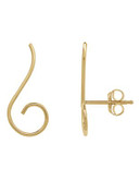 Fine Jewellery 14K Gold Swirl Earrings - YELLOW GOLD