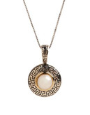 Fine Jewellery 14K Yellow Gold and Sterling Silver Round Pearl Pendant - GOLD/SILVER