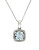 Effy 14K White Gold Diamond and Aquamarine Pendant - AQUAMARINE