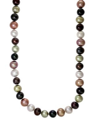 Effy Sterling Silver Multi-Coloured Freshwater Pearl Necklace - MULTI COLOURED