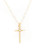 Fine Jewellery Childrens CZ Cross Pendant on 14kt Yellow Gold Chain - YELLOW GOLD