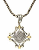 Effy 18k Yellow Gold and Silver Diamond Pendant - DIAMOND