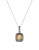 Fine Jewellery Sterling Silver and Quartz Doublet Pendant Necklace - BROWN