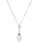 Fine Jewellery Diamond and Pearl Teardrop Pendant Necklace - WHITE