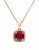 Effy 14K Rose Gold Diamond and Natural Ruby Pendant - RUBY