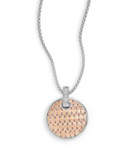 Effy Diamond and Sterling Silver Shell Pendant Necklace - TWO TONE