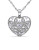 Concerto .125 CT Diamond TW Heart Pendant With 14k White Gold Chain - DIAMOND