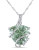 Concerto 0.02 CT Diamond TW And 4.5 CT TGW Green Amethyst Fashion Pendant With 14k White Gold Chain - GREEN