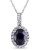 Concerto .25 CT Diamond TW and Diffused Sapphire Fashion Pendant With 14k White Gold Chain - BLUE