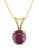 Concerto 14KY 1ct TGW 6mm Round Ruby 4-Prong Solitaire Pendant with Chain - RUBY