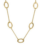 Fine Jewellery 14K Yellow Gold Open Oval Station Necklace - GOLD