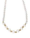 Effy Yellow Gold and Cultured Freshwater Pearl Necklace - PEARL
