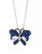 Effy Sapphire Diamond and 18K White Gold Butterfly Necklace - SAPPHIRE