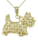 Fine Jewellery 14K Yellow Gold Dog Pendant Necklace - YELLOW GOLD