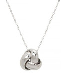 Fine Jewellery 14K White Gold Knot Necklace - WHITE GOLD
