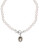 Honora Style Pearl and Mother-of-Pearl Charm Necklace - WHITE
