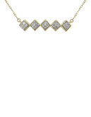 Fine Jewellery 0.1TCW Diamond and 14K Yellow Gold Geo Trapeze Necklace - DIAMOND