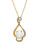 Town & Country 14K Yellow Gold Opal Pendant Necklace with .051 TWC Diamonds - OPAL