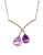 Town & Country 14K Yellow Gold Necklace with Amethyst and .092 TWC Diamonds - AMETHYST