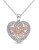 Concerto 0.10TCW Diamond Two-Tone Sterling Silver Heart Necklace - DIAMOND