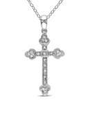 Concerto .10 CT Diamond and Sterling Silver Religious Necklace - DIAMOND