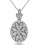 Concerto .10 CT Diamond and Sterling Silver Floral Locket Necklace - DIAMOND