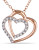 Concerto Prong-Set Diamond Double Heart Necklace - DIAMOND