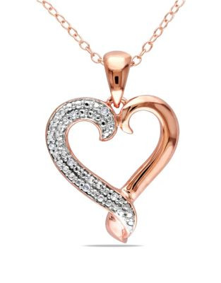 Concerto Diamond Twisted Heart Necklace - DIAMOND