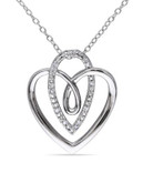 Concerto Diamond Loop Heart Necklace - DIAMOND
