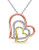 Concerto Diamond Tri-Colour Heart Necklace - DIAMOND