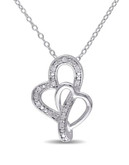 Concerto Diamond Interlocking Hearts Necklace - DIAMOND
