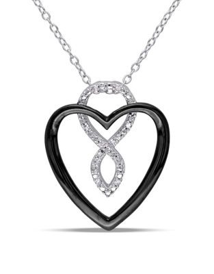 Concerto Diamond Two-Tone Heart Necklace - DIAMOND