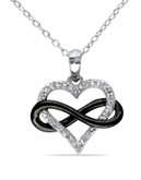 Concerto Diamond Heart Infinity Necklace - DIAMOND