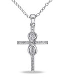 Concerto Diamond Infinity Cross Necklace - DIAMOND