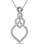 Concerto Diamond and Sterling Silver Infinity Drop Necklace - DIAMOND