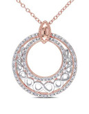 Concerto Two-Tone Diamond Infinity Circle Necklace - DIAMOND