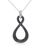 Concerto Black Diamond and Sterling Silver Infinity Necklace - DIAMOND