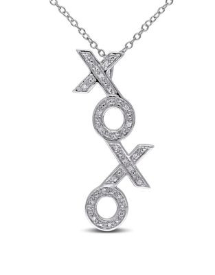 Concerto Diamond XOXO Sterling Silver Necklace - DIAMOND