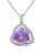 Concerto Amethyst and Diamond Sterling Silver Orbit Pendant Necklace - AMETHYST