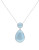 Concerto Aquamarine Drop Sterling Silver Necklace - AQUAMARINE