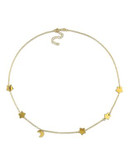 Concerto Goldtone Sterling Silver Star and Moon Necklace - STERLING SILVER